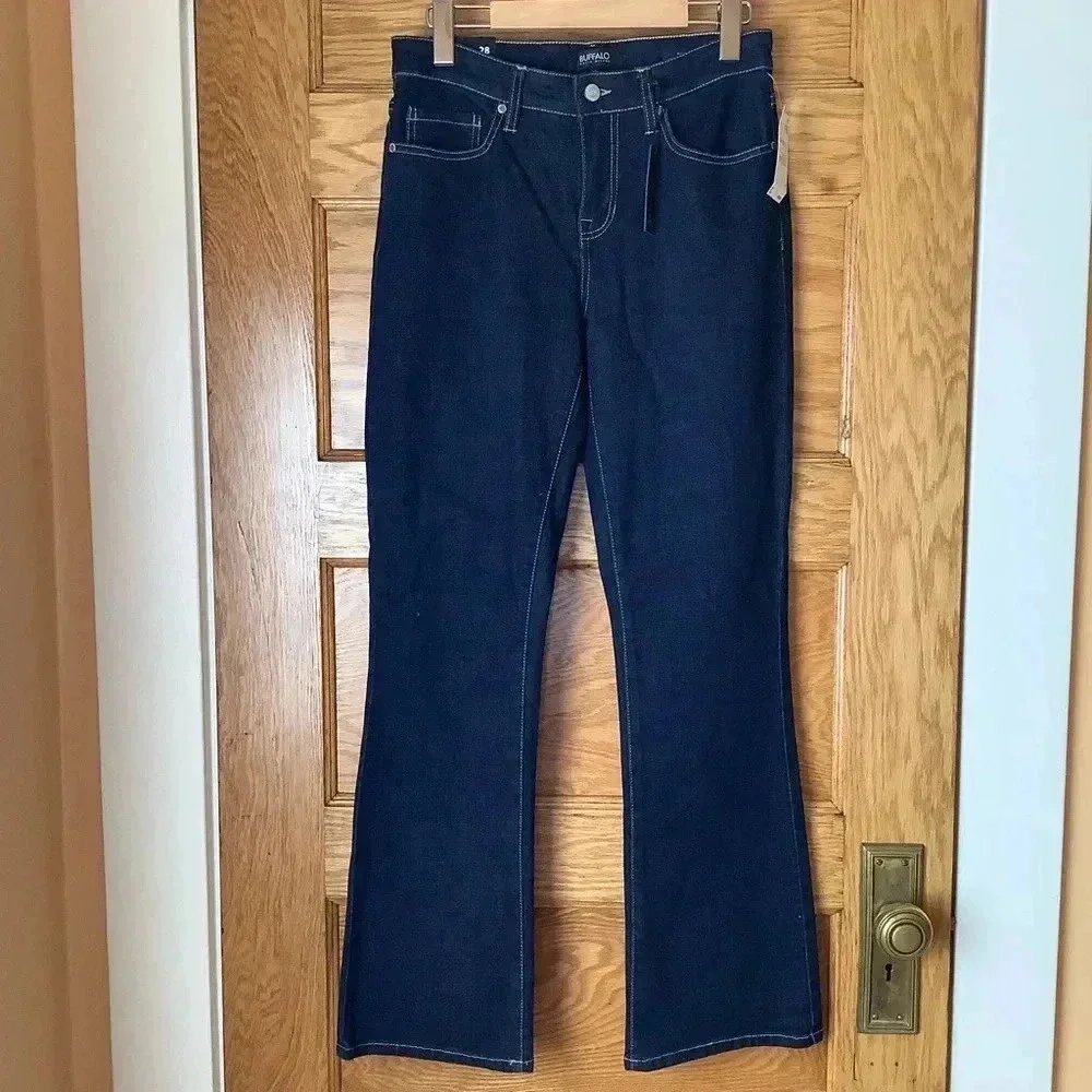 BUFFALO DAVID BITTON Bailey Mid Rise Boot Cut Jeans Size 28 - Picture 2 of 15